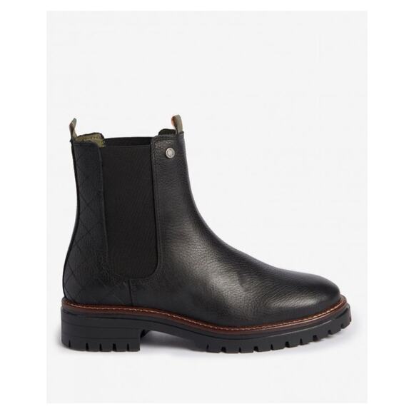 Barbour Evie Chelsea Boots in Black Leather sz 7 - Picture 2 of 9